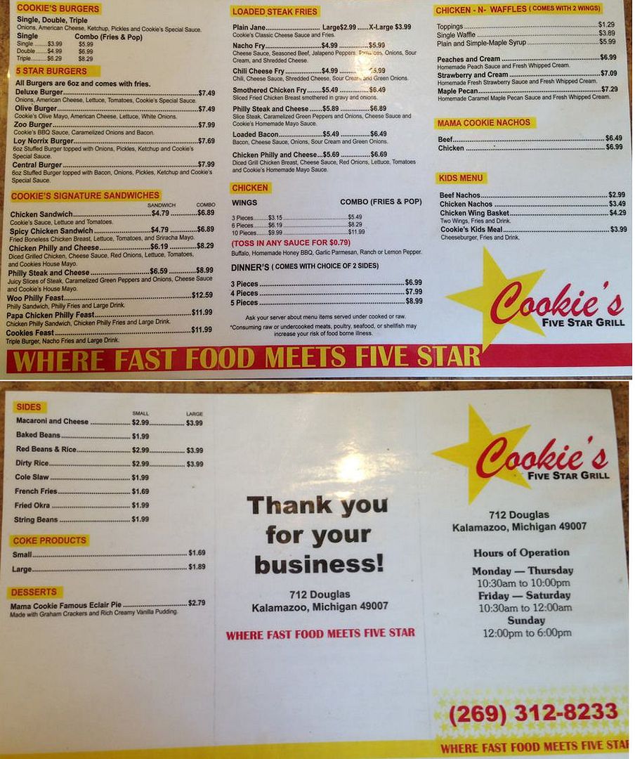 Cookie’s Five Star Grill SW Michigan Dining